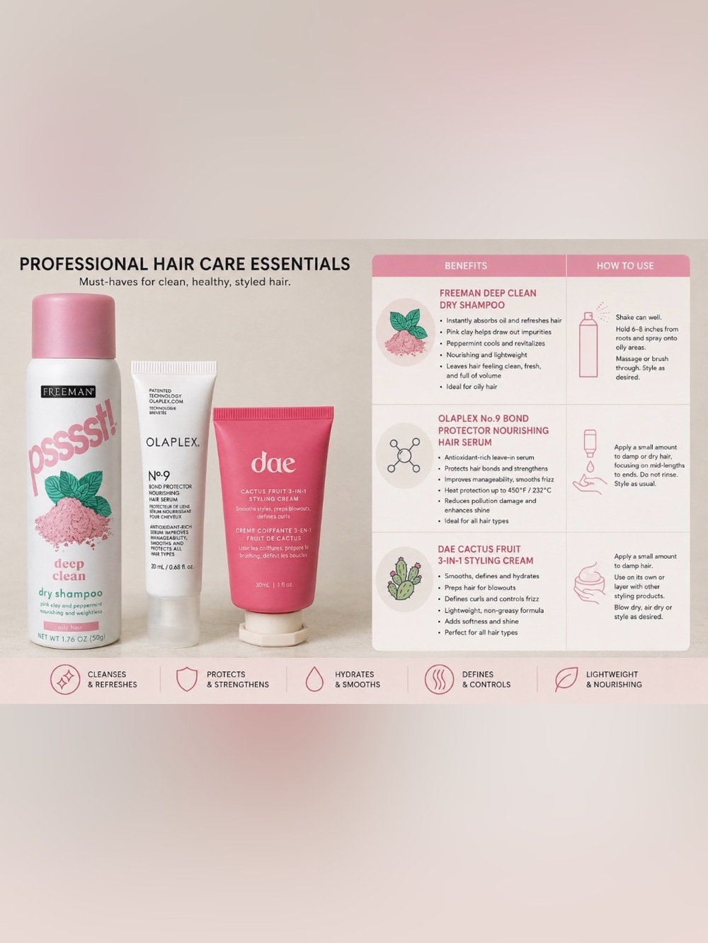 OLAPLEX No.9 Bond Protector Nourishing Hair Serum - White & Pink Accents